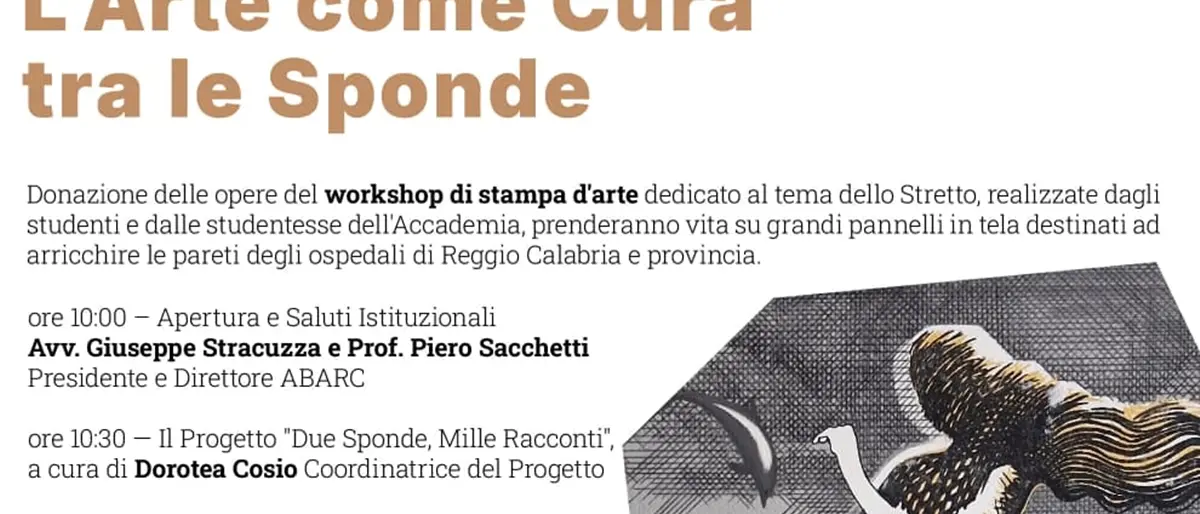 L’Arte come cura tra le sponde, all’Accademia di Belle Arti di Reggio opere per gli ospedali calabresi\n