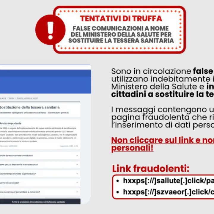 Tessera sanitaria in scadenza: attenzione alla nuova trappola via e-mail e sms che ruba dati ai cittadini\n