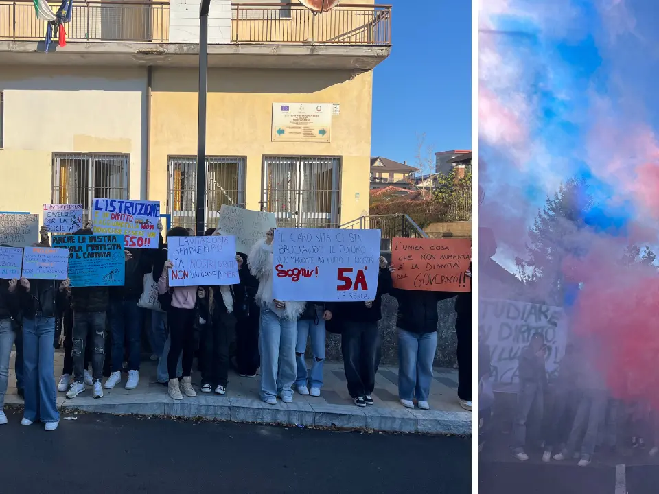 Caro carburante, gli studenti dell’Einaudi di Serra scendono in piazza: «Raggiungere la scuola non può diventare un lusso»