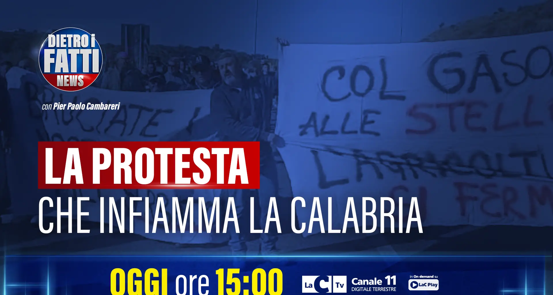 La protesta che infiamma la Calabria e lo storico accordo Reggio-Messina nella prima puntata di Dietro i fatti News\n