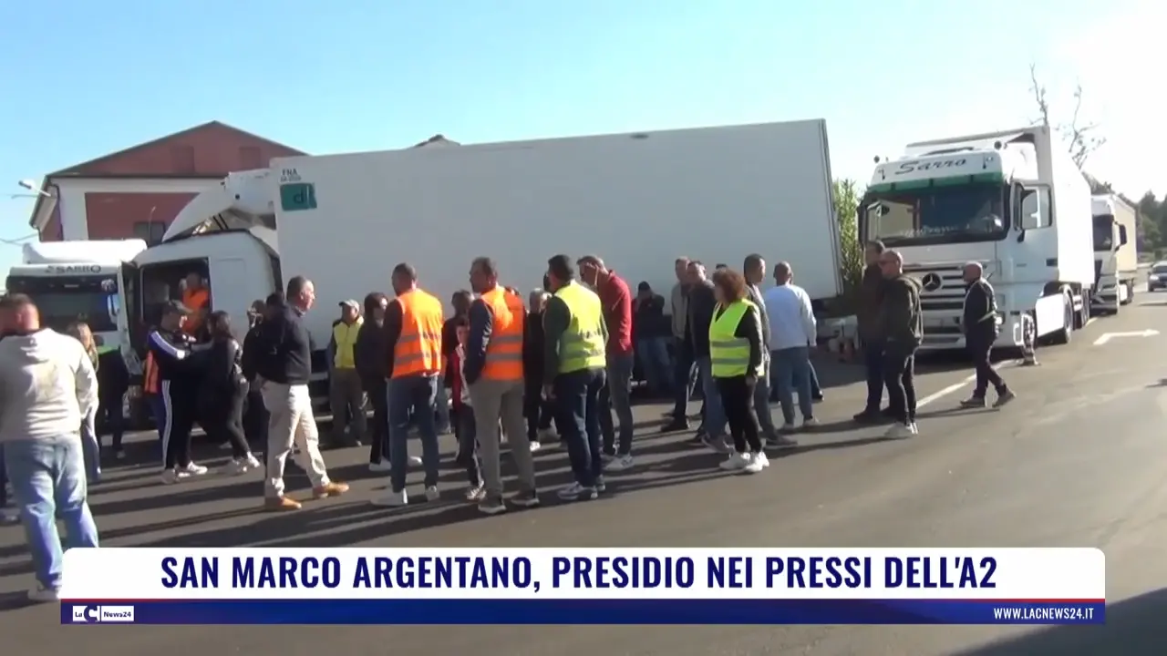 San Marco Argentano, presidio nei pressi dell'A2