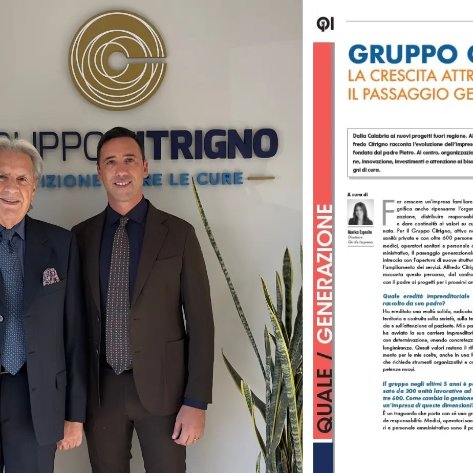 <p>Di padre in figlio: così il Gruppo Citrigno rafforza la propria leadership a supporto della sanità pubblica e dell’imprenditoria meridionale</p>