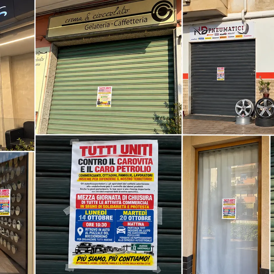 Carovita, la protesta si allarga nell'ultimo giorno di mobilitazione: i commercianti di Vibo e le segherie delle Serre chiudono e vanno ai presidi autostradali\n