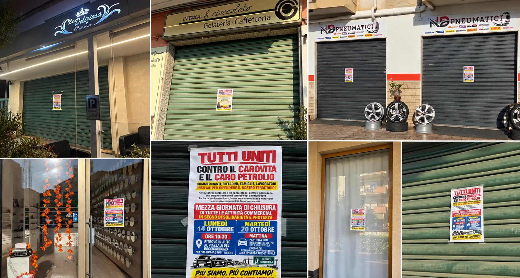 Carovita, la protesta si allarga nell'ultimo giorno di mobilitazione: i commercianti di Vibo e le segherie delle Serre chiudono e vanno ai presidi autostradali\n