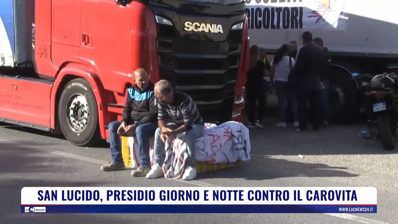 San Lucido, presidio giorno e notte contro il carovita