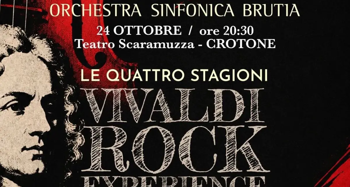 Vivaldi incontra il rock a Crotone, l’Orchestra Sinfonica Brutia sul palco dello Scaramuzza\n