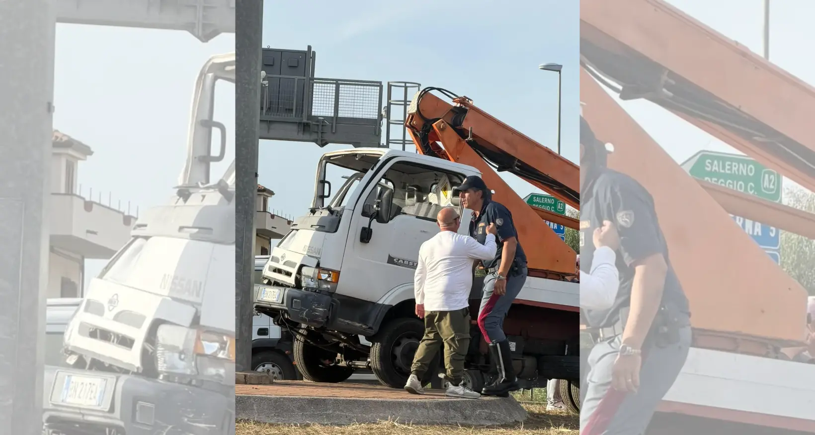Paura a Falerna,\u00A0camion si schianta allo svincolo dell’A2 a pochi metri dal\u00A0presidio dei manifestanti\n