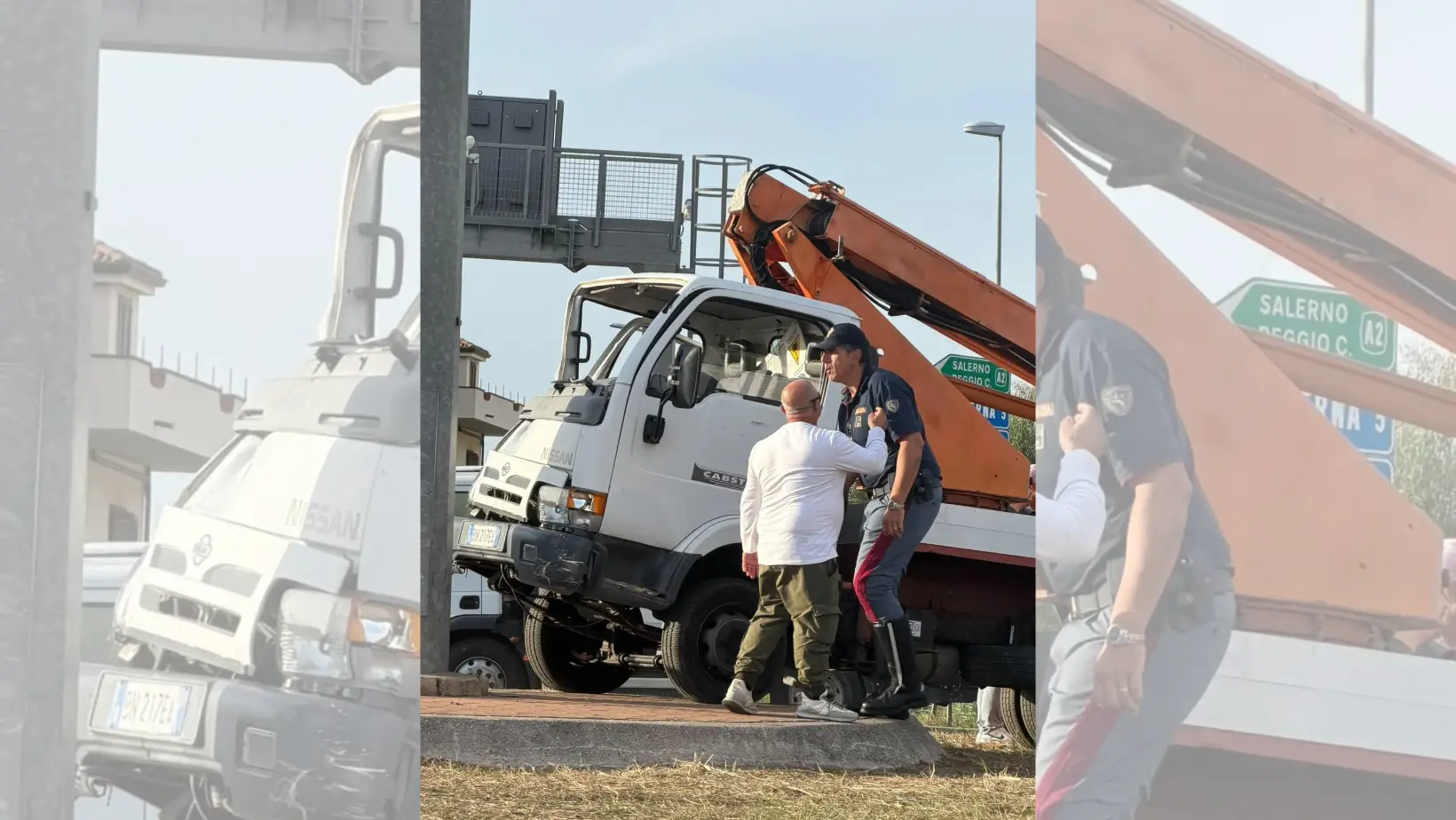 Paura a Falerna,\u00A0camion si schianta allo svincolo dell’A2 a pochi metri dal\u00A0presidio dei manifestanti\n
