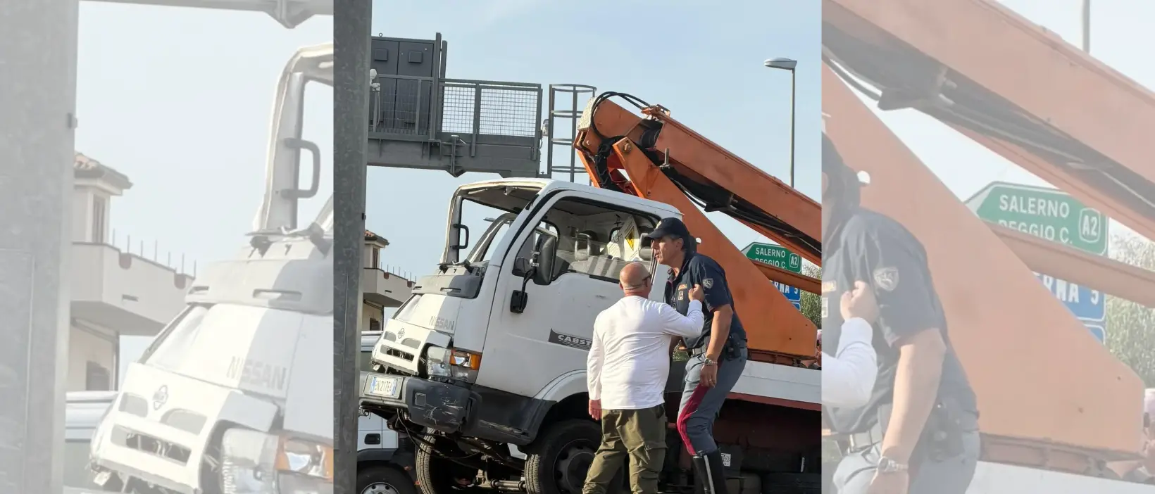 Paura a Falerna,\u00A0camion si schianta allo svincolo dell’A2 a pochi metri dal\u00A0presidio dei manifestanti\n