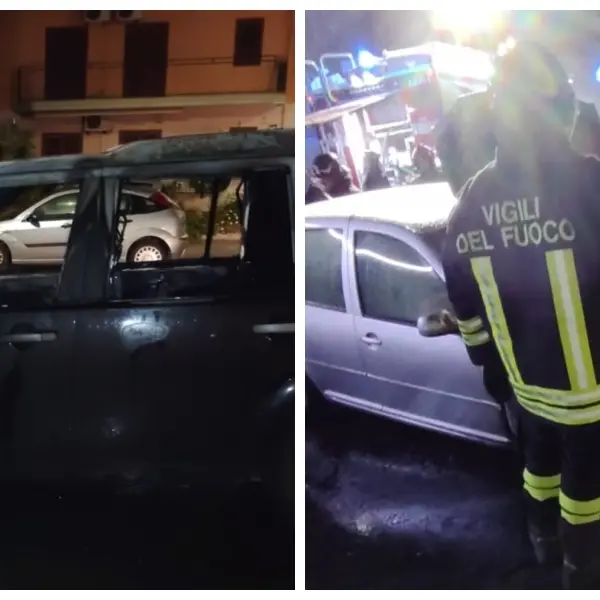Corigliano Rossano, due auto in fiamme nella notte: colpiti un avvocato e una guardia giurata\n