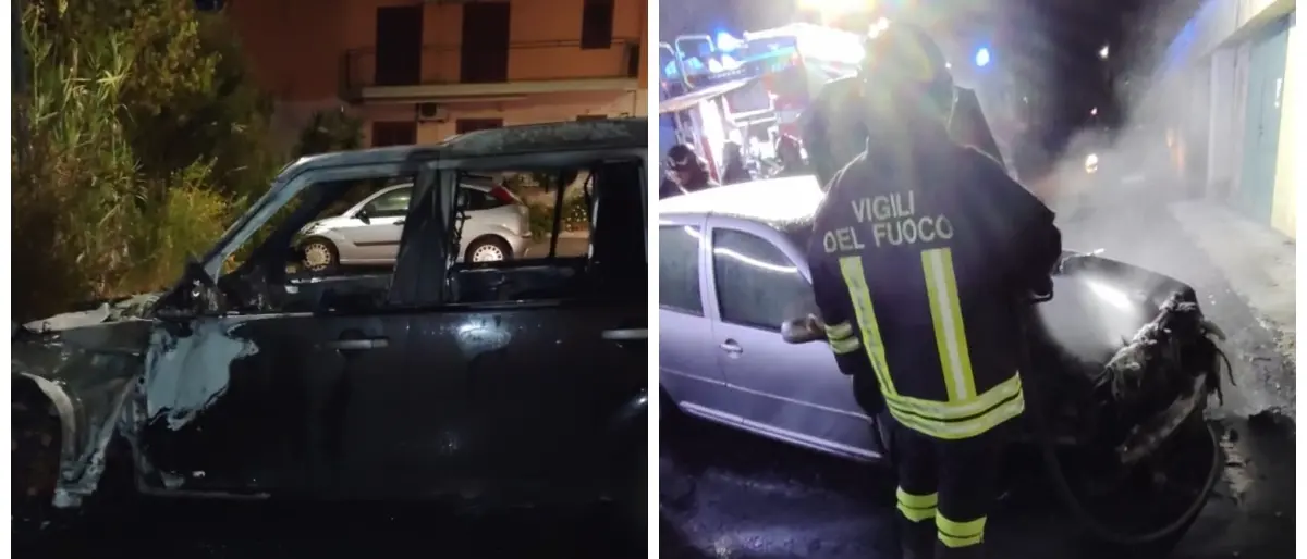 Corigliano Rossano, due auto in fiamme nella notte: colpiti un avvocato e una guardia giurata\n