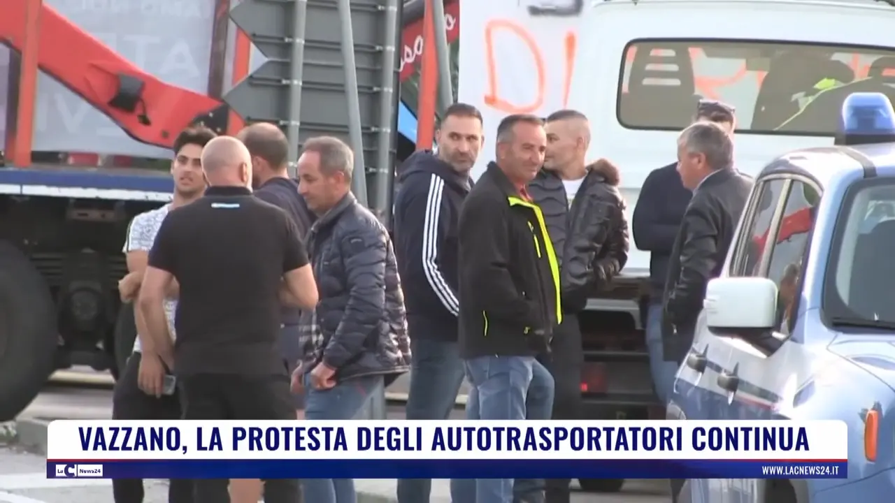 Vazzano, la protesta degli autotrasportatori continua