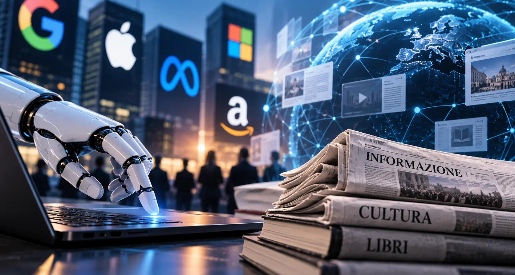 \n\nBig Tech e intelligenza artificiale, editori uniti a Roma: «Regole chiare a difesa dell'informazione e della cultura»\n\n\n