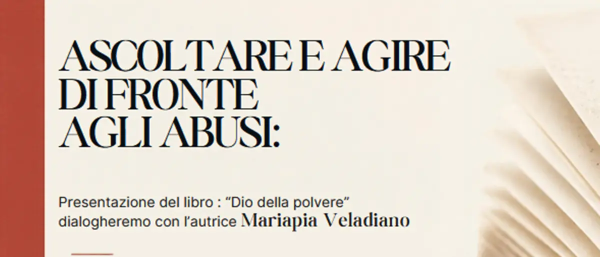 A Reggio, sguardo nuovo sulla sofferenza delle vittime di abusi nella Chiesa, Mariapia Veladiano presenta «Dio della polvere»\n