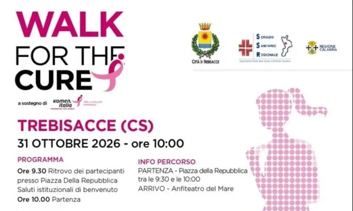 “Walk for the Cure” a Trebisacce, una passeggiata contro i tumori del seno\n