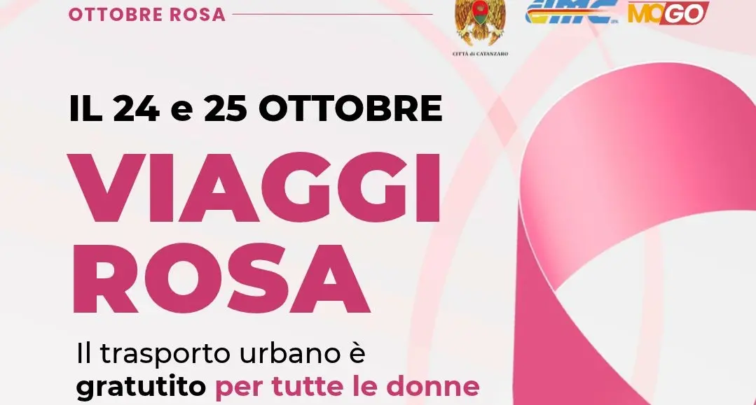 Catanzaro si tinge di rosa con Amc: trasporto pubblico gratuito per tutte le donne il 24 e 25 ottobre\n