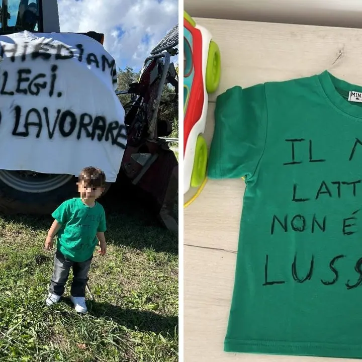 «Il mio latte non è un lusso»: a Vazzano la protesta per il carovita ha il volto del piccolo\u00A0Manuel\n