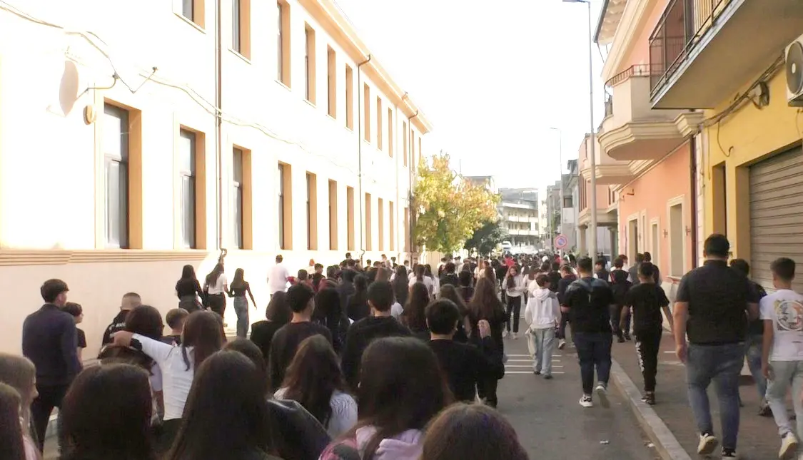 Un momento del corteo