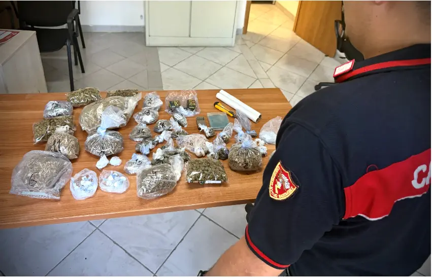 Lamezia Terme, trasforma il garage in un deposito di droga: sequestrati oltre un chilo e mezzo di stupefacenti, arrestato 40enne\n