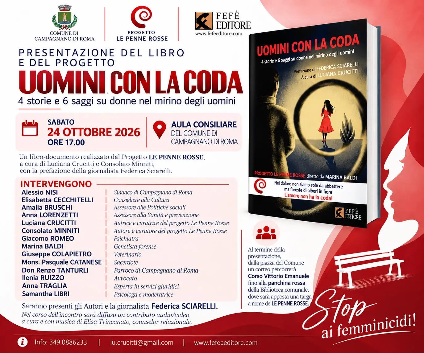 Parte da Campagnano di Roma il Progetto “Le Penne Rosse” con\u00A0la presentazione di “Uomini con la coda”\n