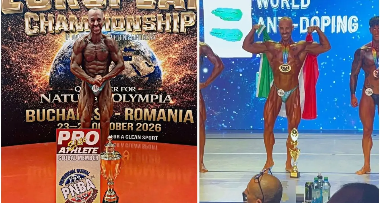 Dalla Calabria al tetto d’Europa, Emilio Caputo conquista il titolo assoluto nel\u00A0Natural Body Building\n