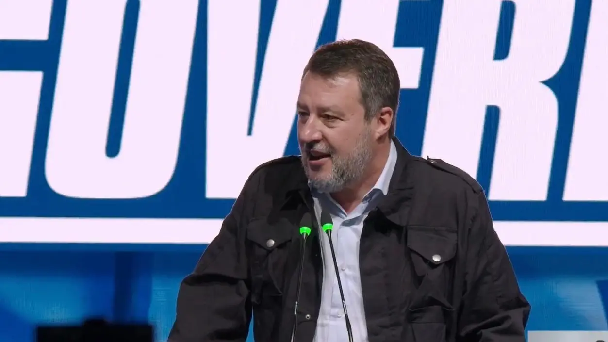 <p>Matteo Salvini al congresso della Lega</p>\\n
