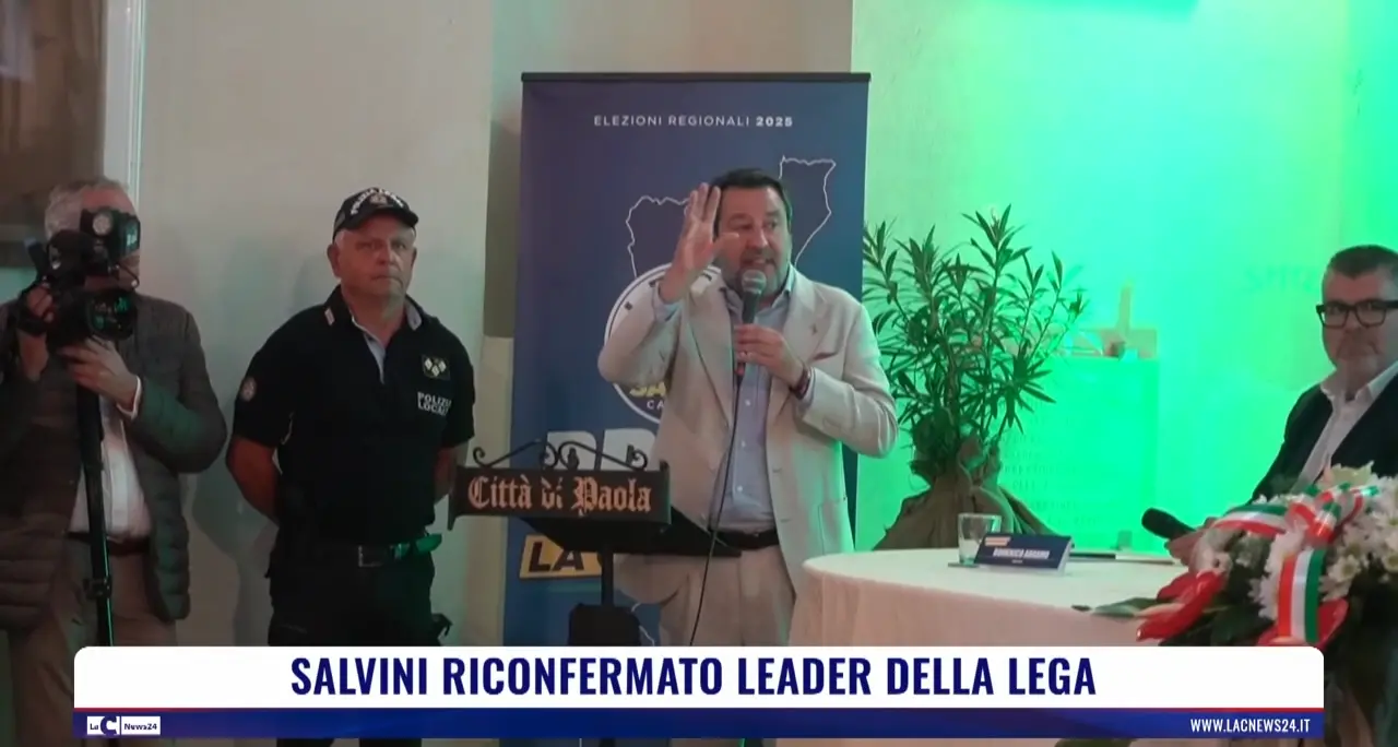 Salvini riconfermato leader della Lega