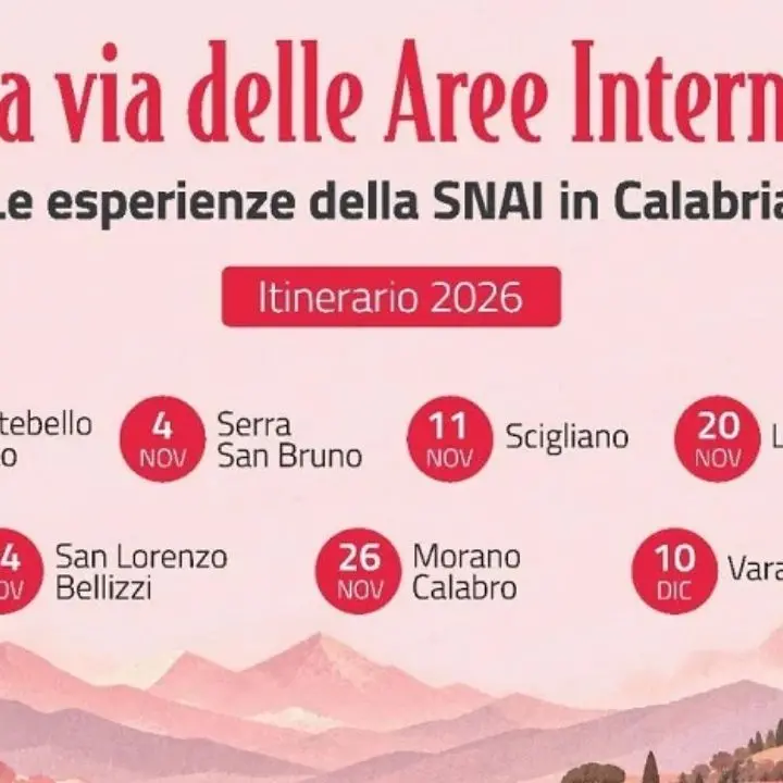 Aree interne della Calabria, sette incontri su servizi e sviluppo: tutte le tappe\n