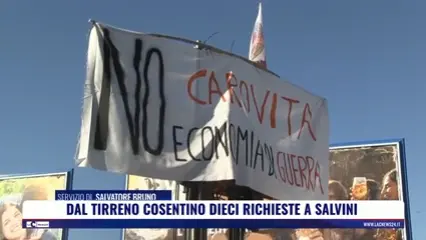 Dal Tirreno Cosentino dieci richieste a Salvini