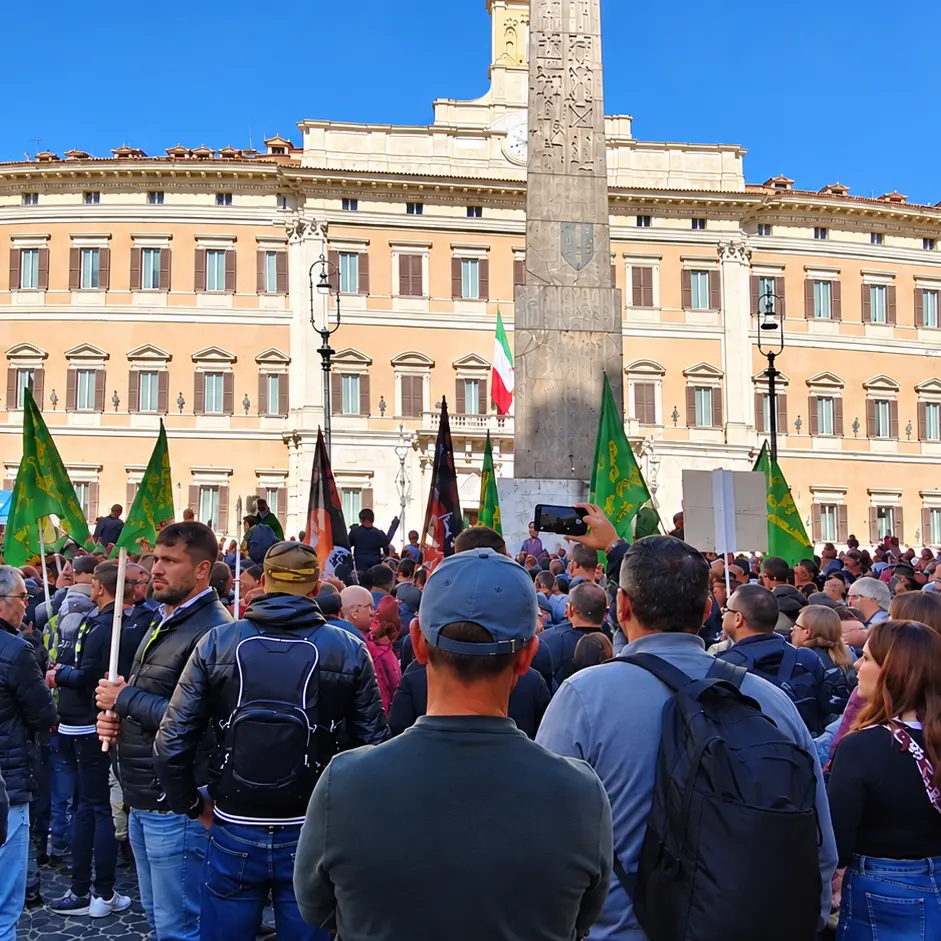 Agricoltori e autotrasportatori a Roma, la protesta arriva davanti a Montecitorio: il Governo chiamato a rispondere\n