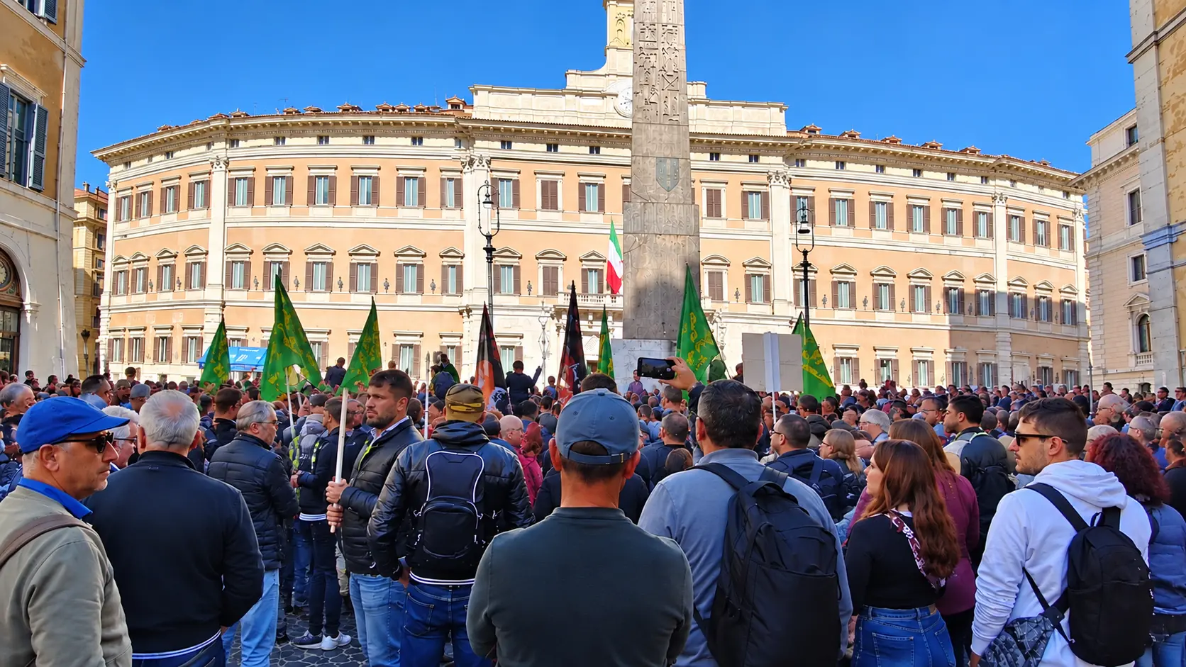 Agricoltori e autotrasportatori a Roma, la protesta arriva davanti a Montecitorio: il Governo chiamato a rispondere\n