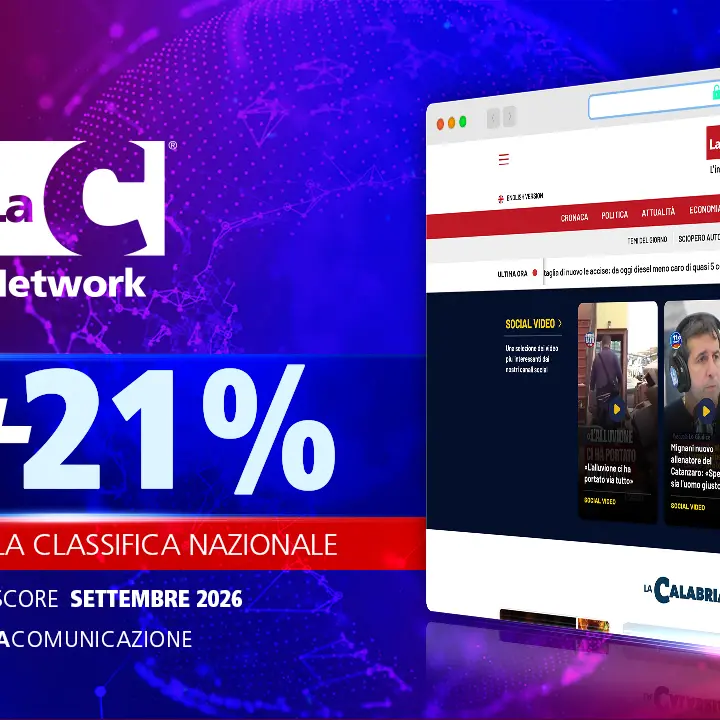 LaC Network è 33° nella Top 100 dell’informazione online in Italia: oltre 4 milioni di utenti e crescita del 21%\n