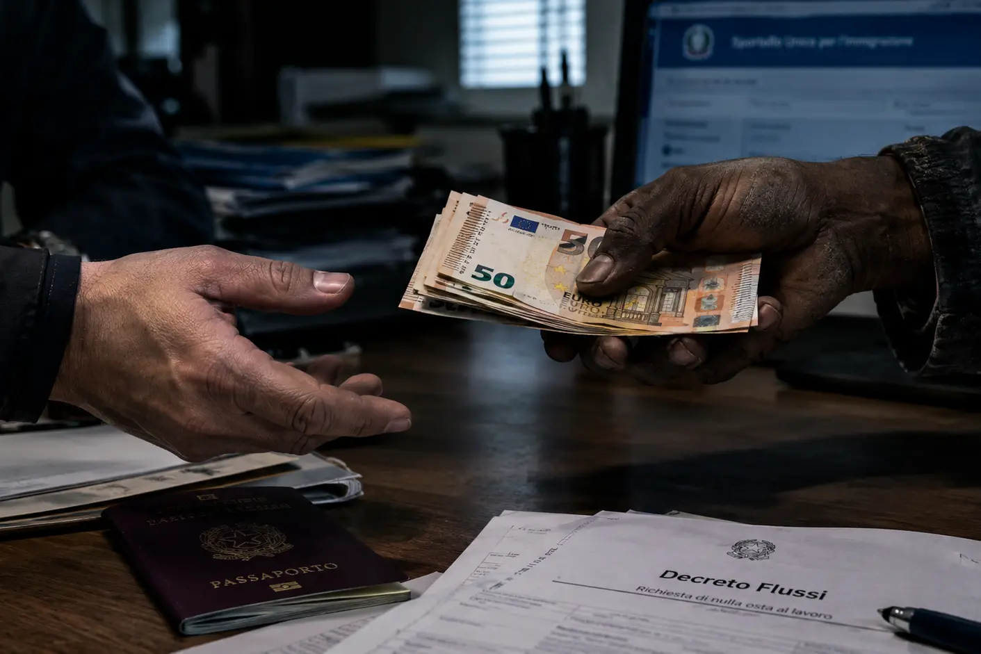 Mafia nella Sibaritide, l’affare dei click day: 2.500 euro per un nulla osta. Il ruolo degli imprenditori: «Mangiamo tutti»\n