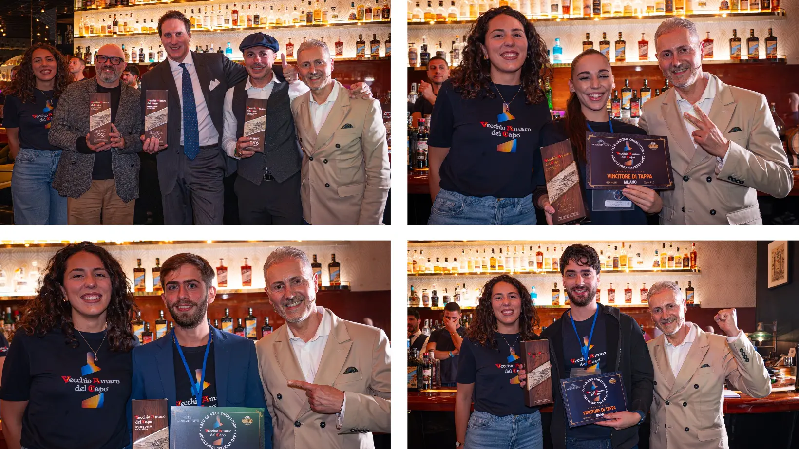 <p>Nelle foto da sinistra in senso orario: Fabrizio Tacchi e la giuria; la vincitrice&nbsp;Marina Andrea Barazzetti; il vincitore&nbsp;Andrea Carletto; il vincitore&nbsp;Paolo Barravecchio</p>\\n