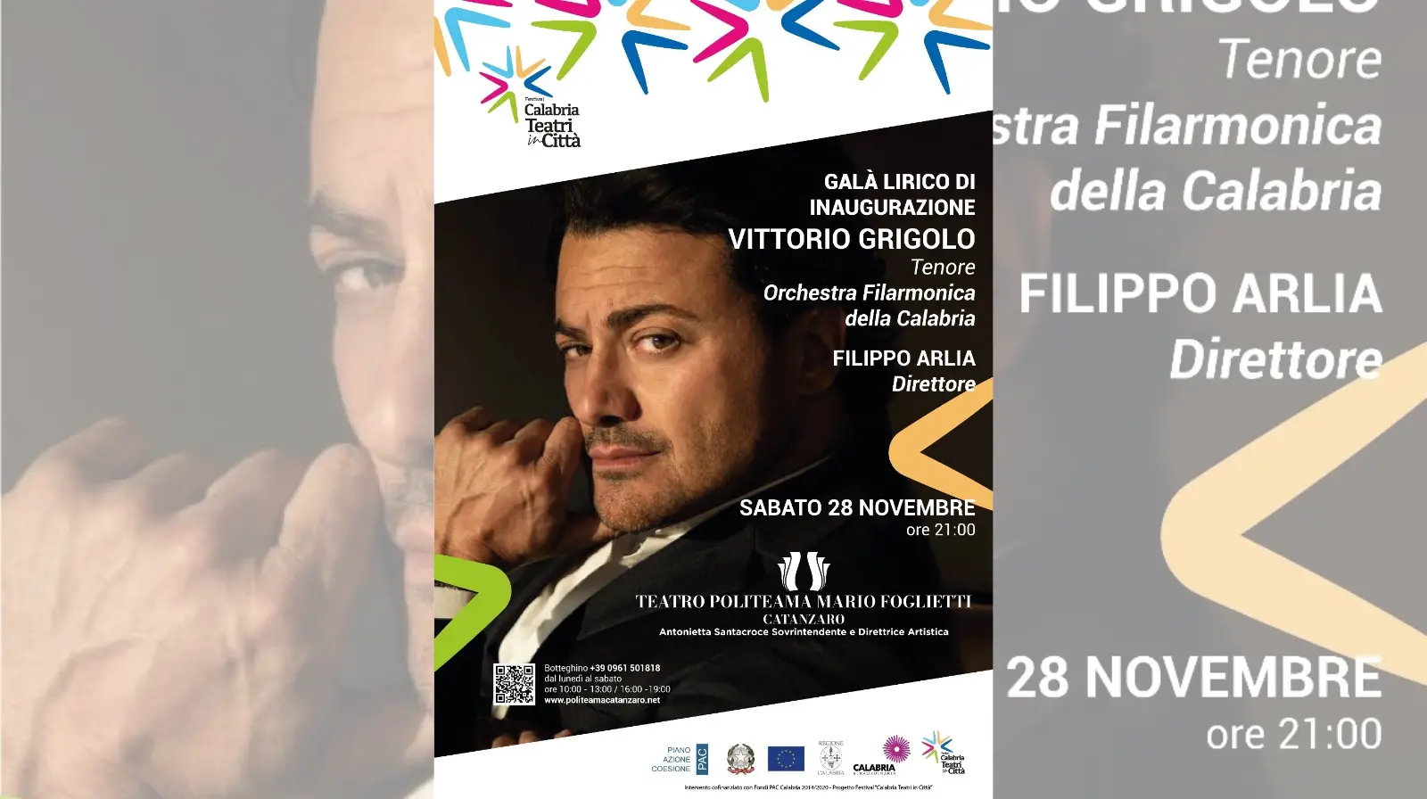 Dalla lirica alle colonne sonore del cinema: tutti gli appuntamenti della stagione del Teatro Politeama di Catanzaro\n