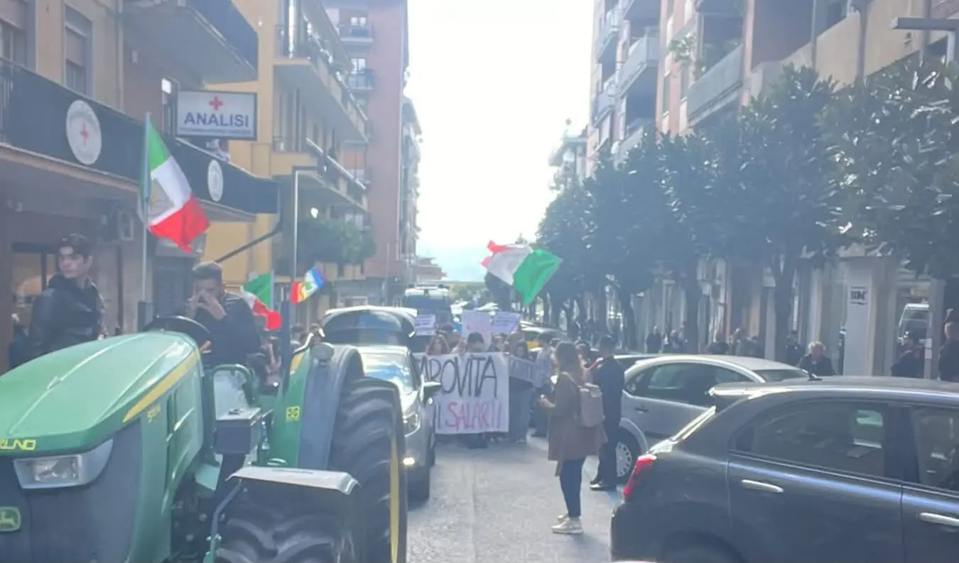 A Lamezia Terme studenti e agricoltori in corteo\u00A0contro il carovita\n