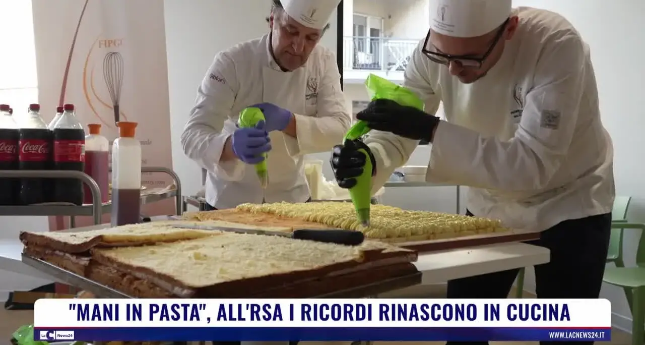Mani in pasta, all'Rsa i ricordi rinascono in cucina