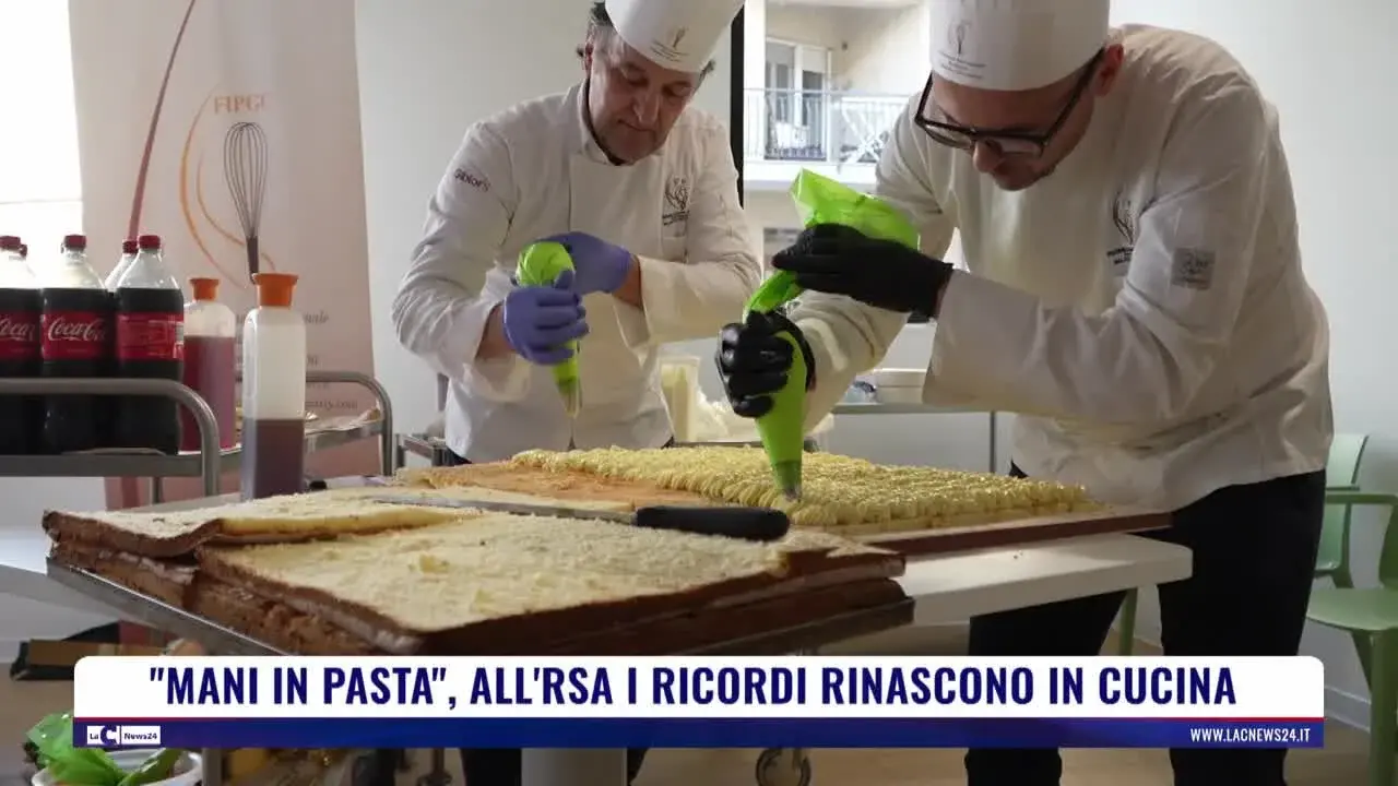 Mani in pasta, all'Rsa i ricordi rinascono in cucina
