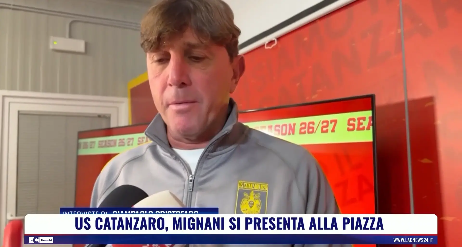 US Catanzaro, Mignani si presenta alla piazza