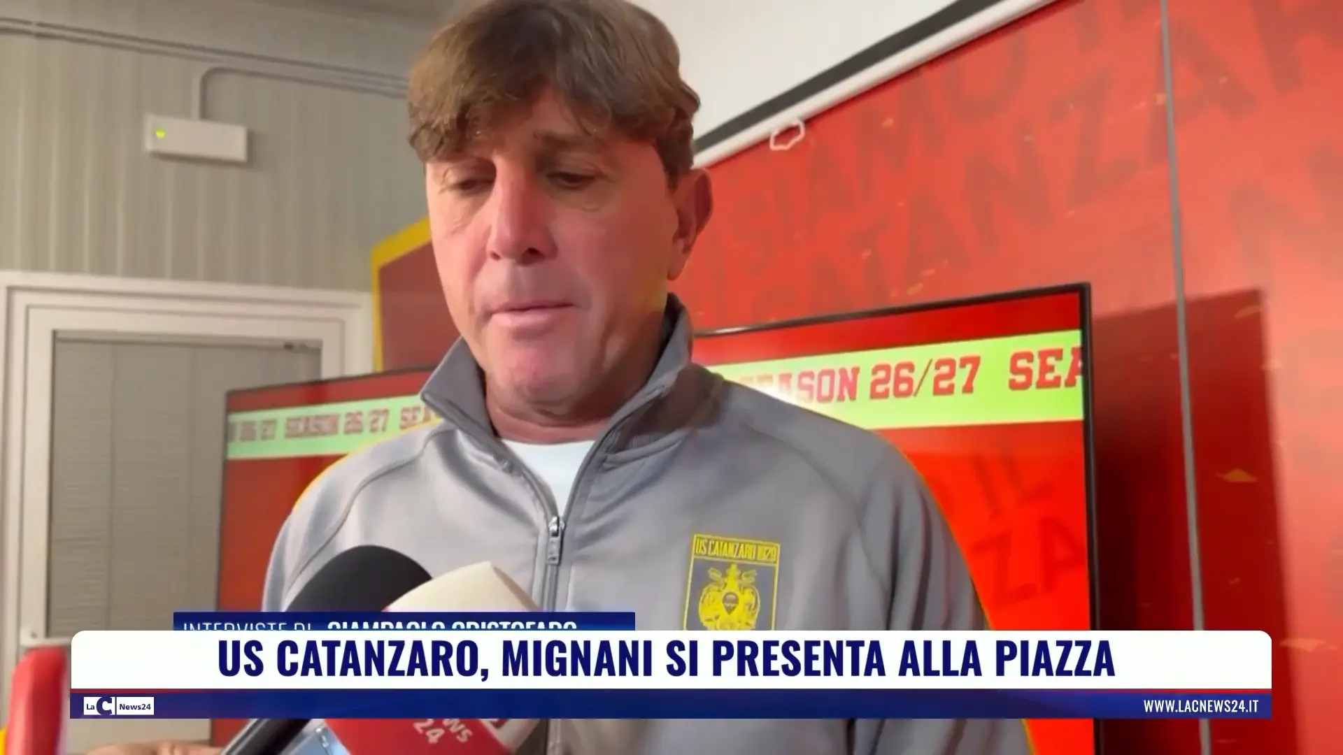 US Catanzaro, Mignani si presenta alla piazza