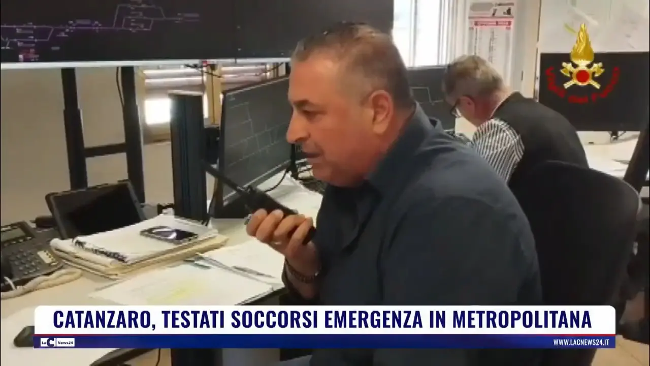 Catanzaro, testati soccorsi emergenza in metropolitana