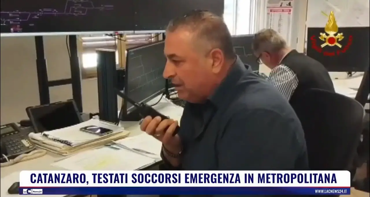 Catanzaro, testati soccorsi emergenza in metropolitana